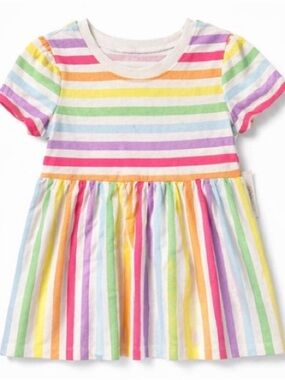 Garanimals Rainbow Stripe Dress 🌈 18M NWT Summer Toddler Dress